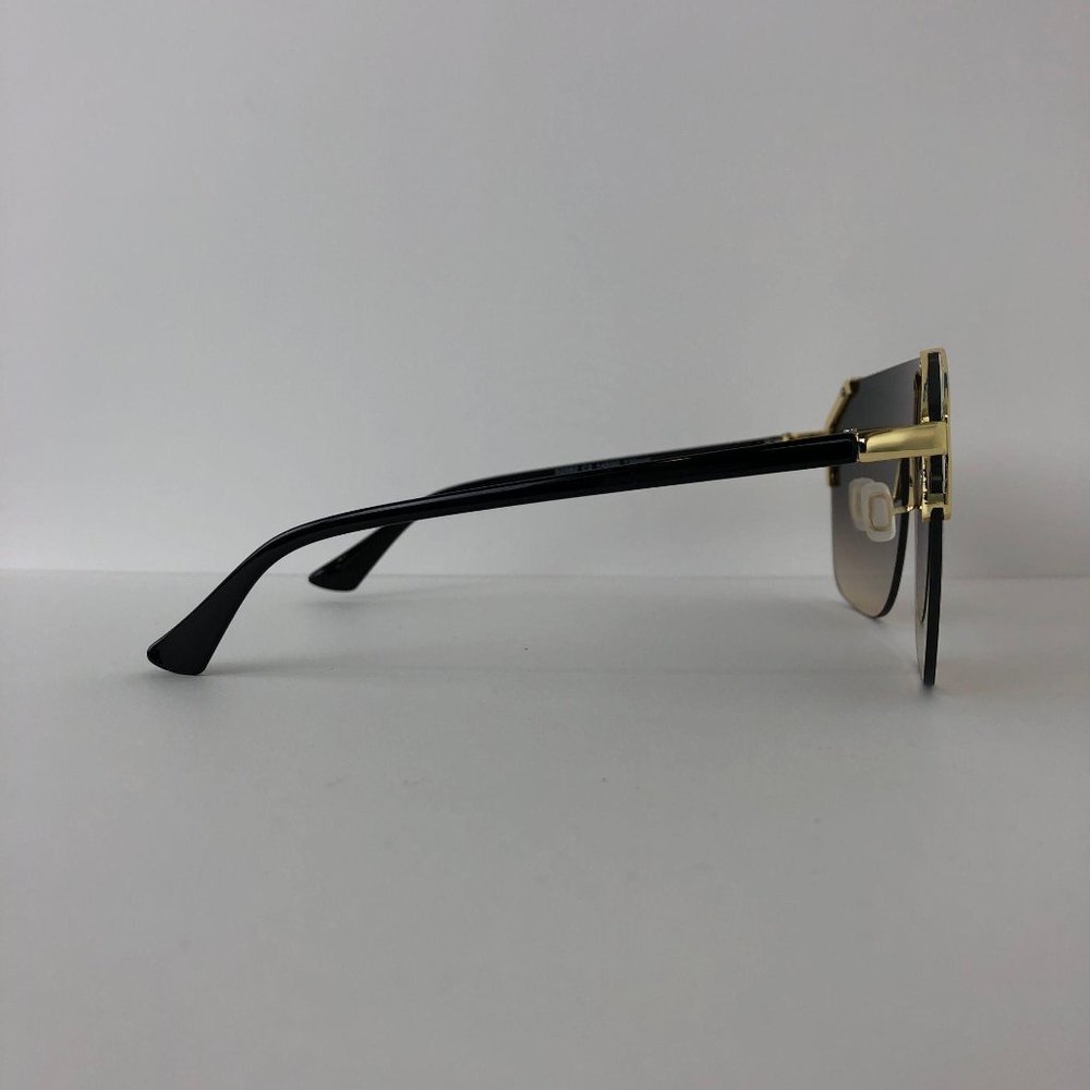 Retro Gray Shield Sunglasses - Picture 3 of 4